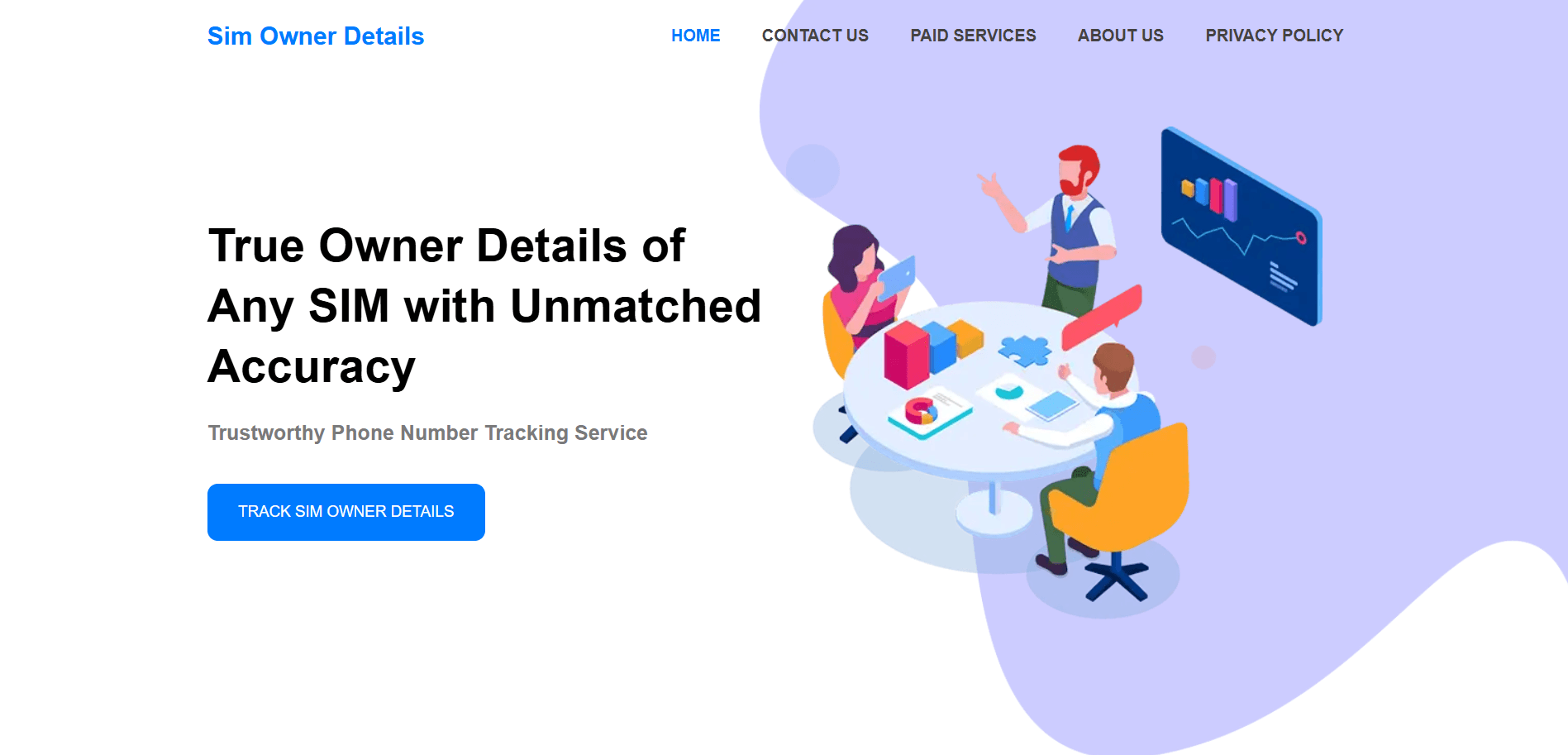 Sim Owner Directory application preview