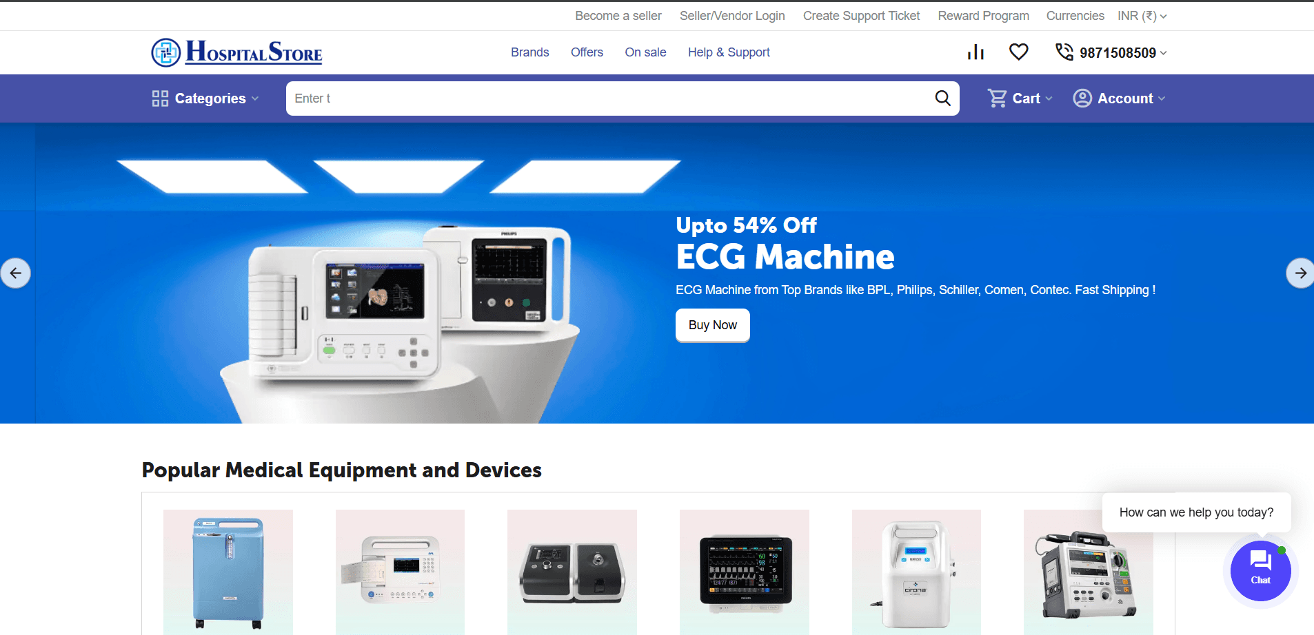 LifeGuru - Hospital Equipment E-commerce Store application preview